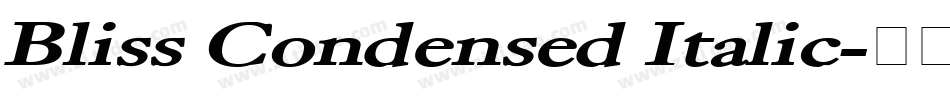 Bliss Condensed Italic字体转换